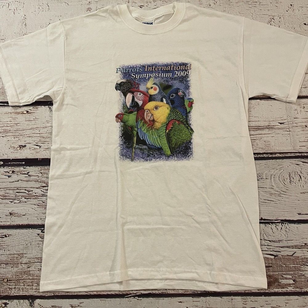 Vintage Parrots International Symposium T Shirt Size Medium Birds